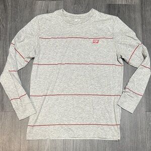 Flight Club Gray and Red Striped Men's Shirt